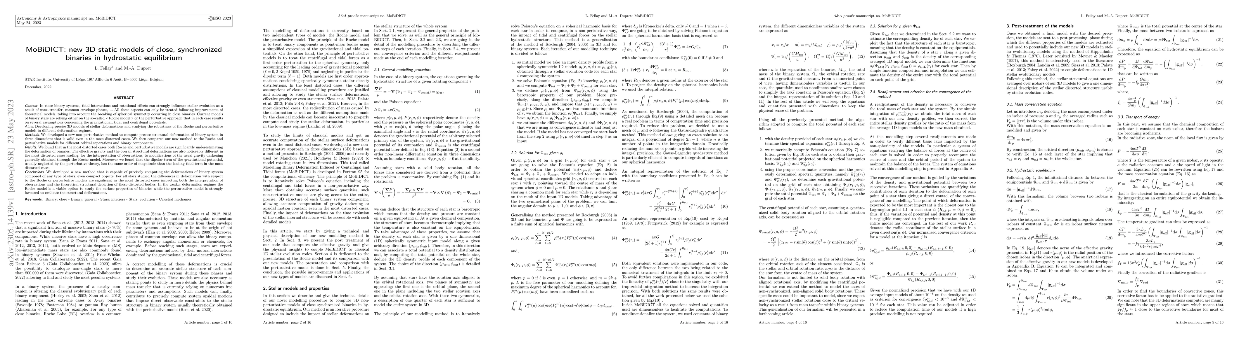 Thumbnail for MoBiDICT: new 3D static models of close, synchronized binaries in
  hydrostatic equilibrium