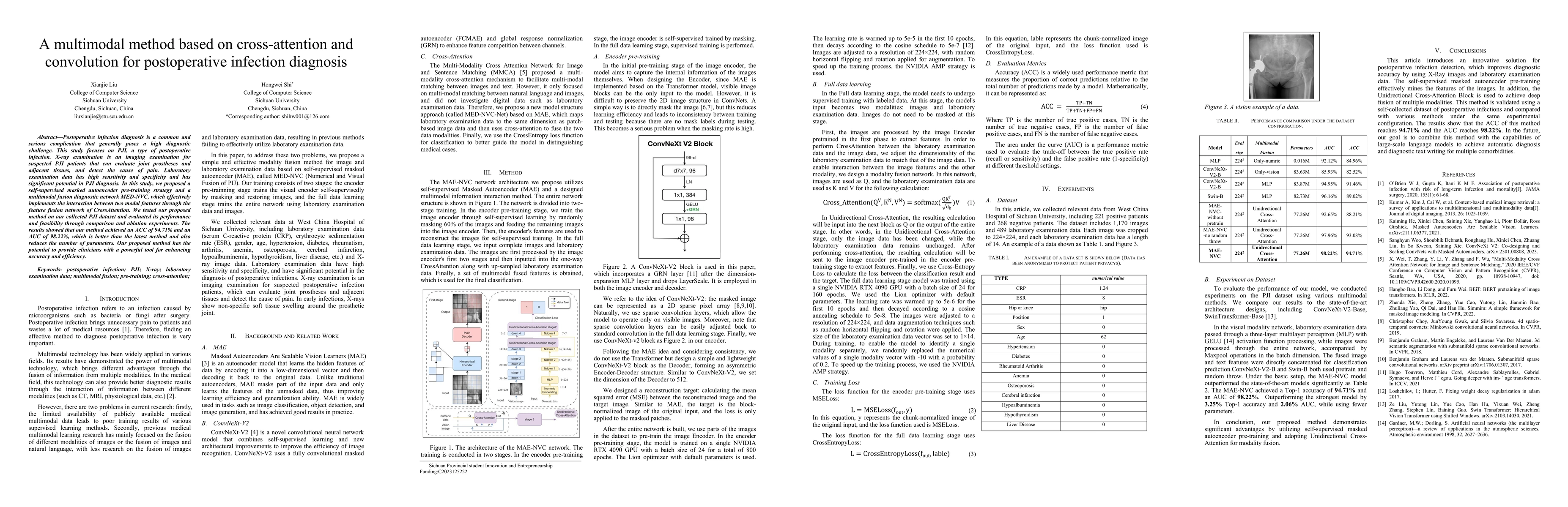 Thumbnail for A multimodal method based on cross-attention and convolution for
  postoperative infection diagnosis