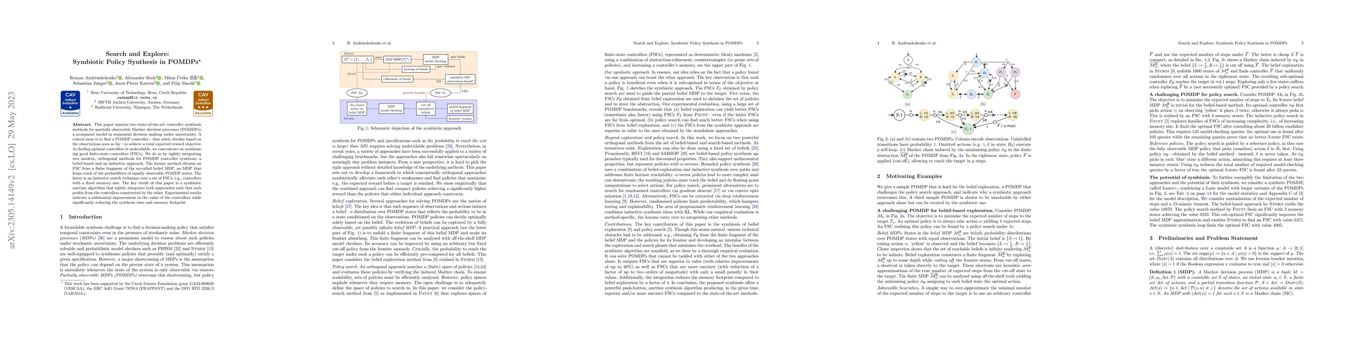 Thumbnail for Search and Explore: Symbiotic Policy Synthesis in POMDPs