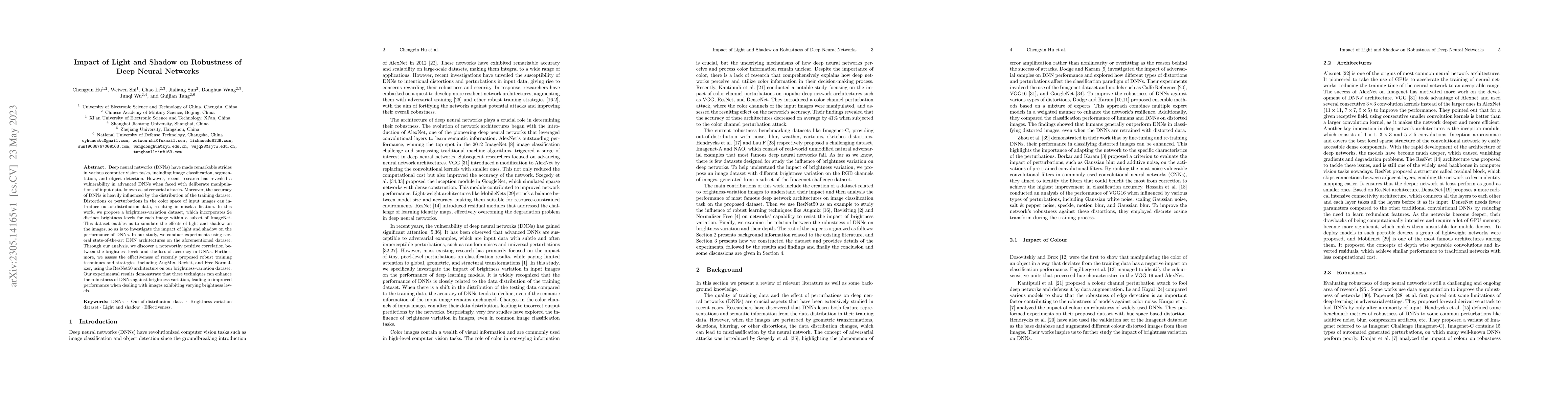 Thumbnail for Impact of Light and Shadow on Robustness of Deep Neural Networks