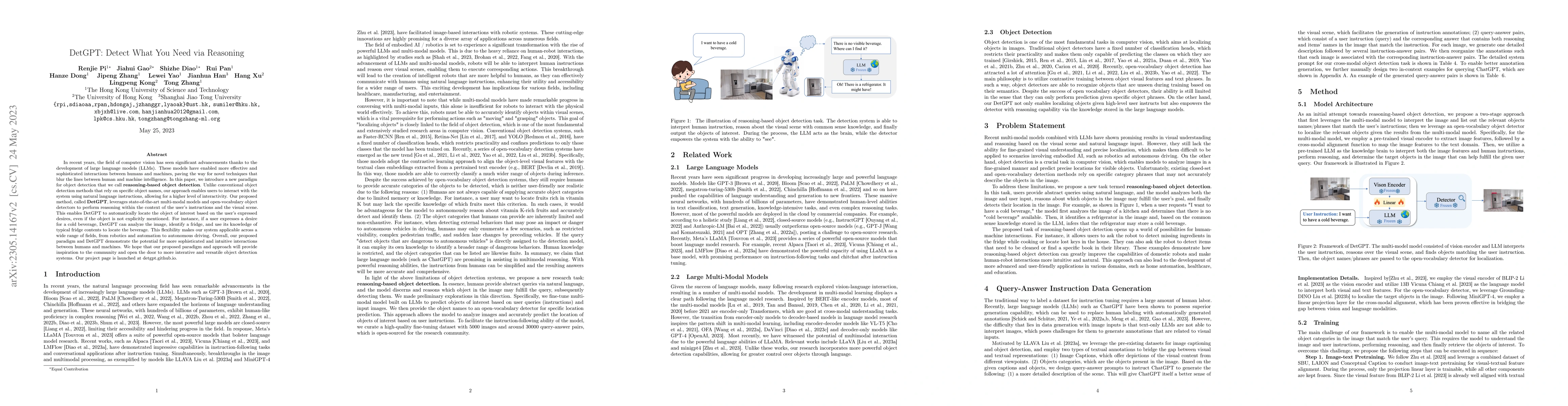 Thumbnail for DetGPT: Detect What You Need via Reasoning