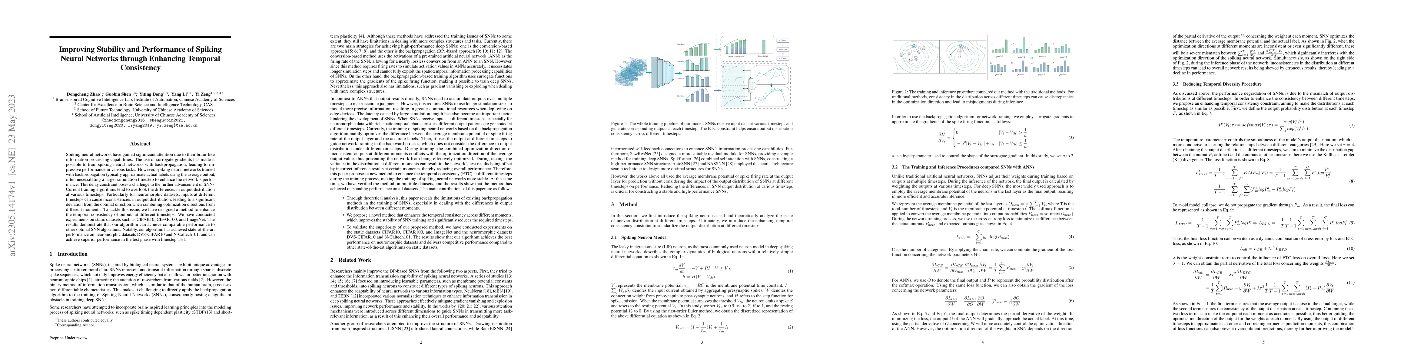 Thumbnail for Improving Stability and Performance of Spiking Neural Networks through
  Enhancing Temporal Consistency