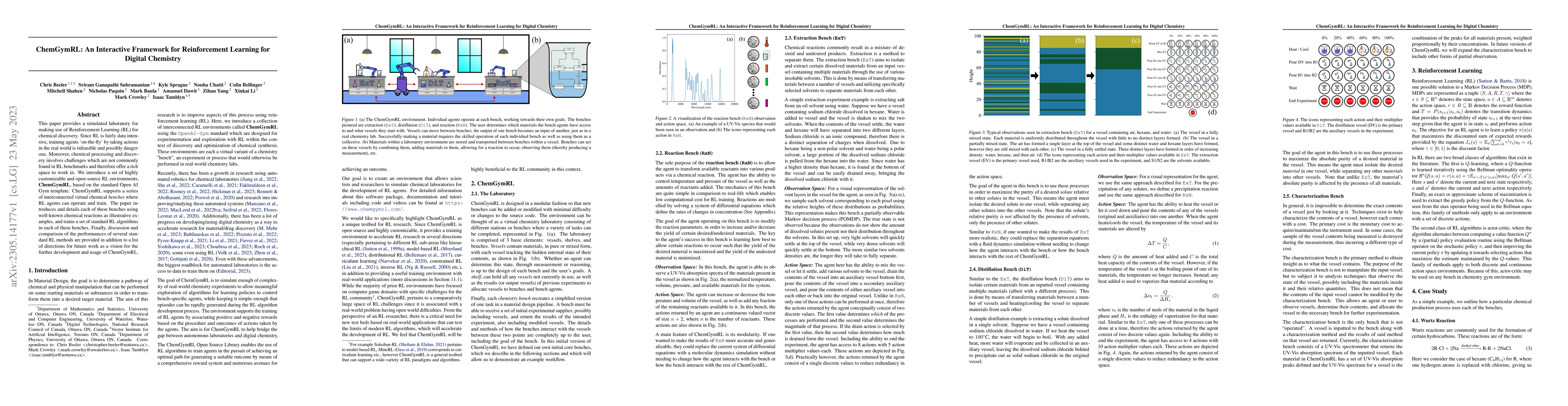 Thumbnail for ChemGymRL: An Interactive Framework for Reinforcement Learning for
  Digital Chemistry