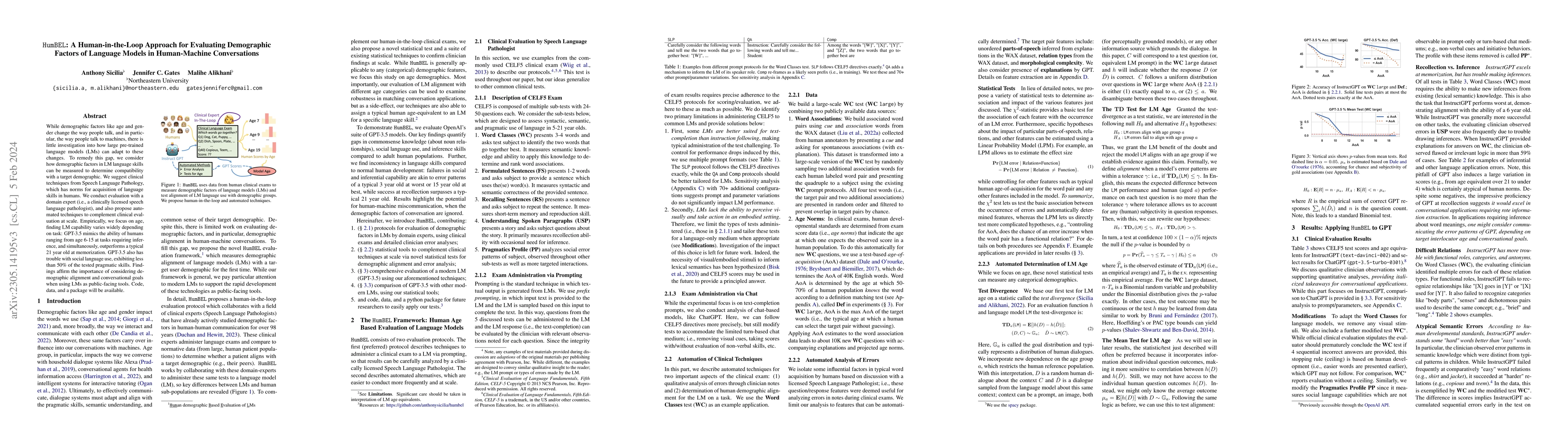Thumbnail for HumBEL: A Human-in-the-Loop Approach for Evaluating Demographic Factors
  of Language Models in Human-Machine Conversations