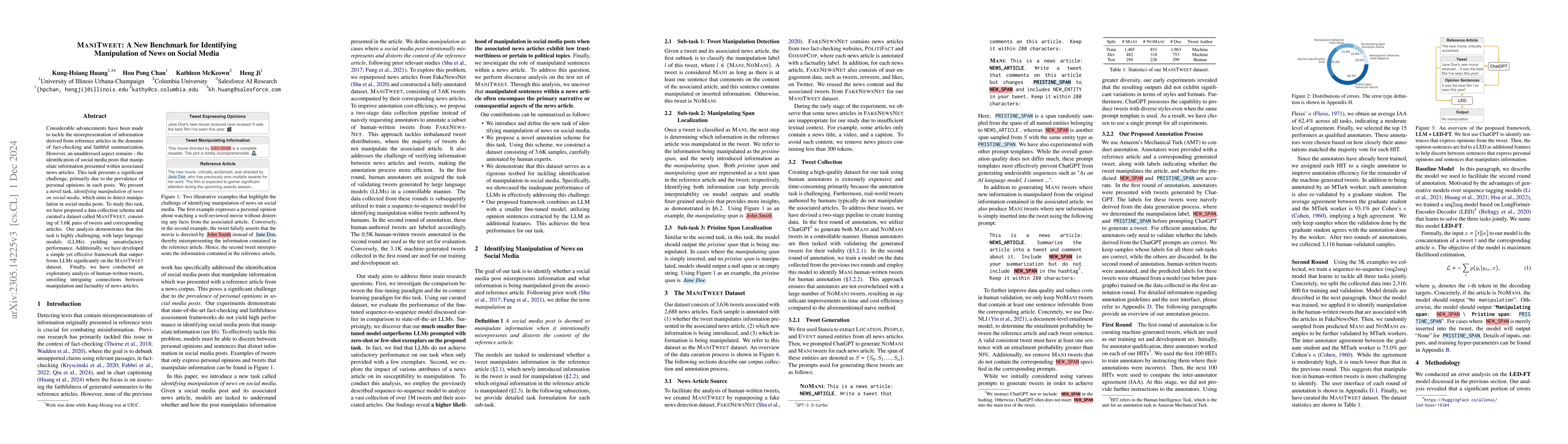 Thumbnail for ManiTweet: A New Benchmark for Identifying Manipulation of News on
  Social Media