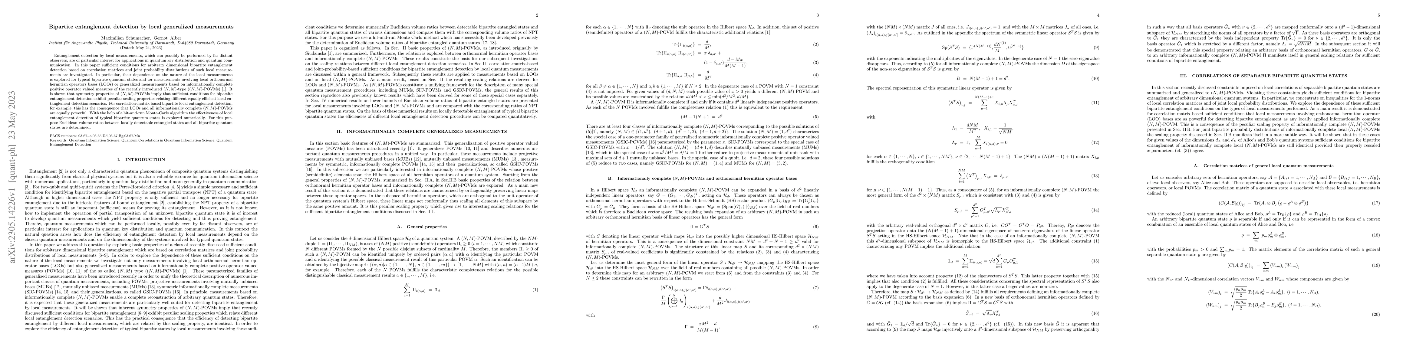Thumbnail for Bipartite entanglement detection by local generalized measurements