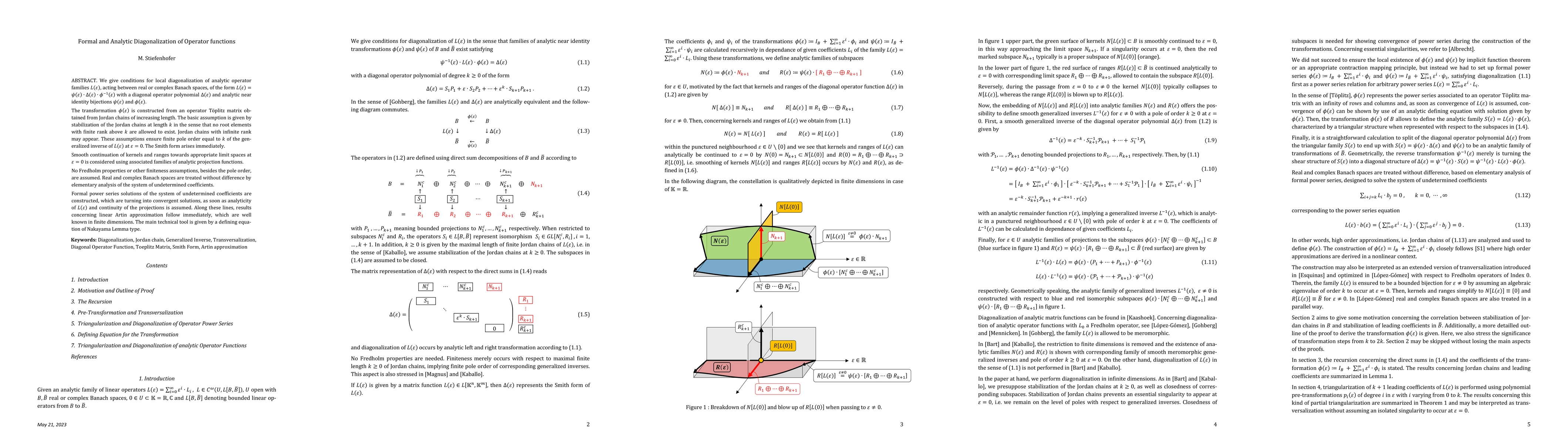 Thumbnail for Formal and Analytic Diagonalization of Operator functions