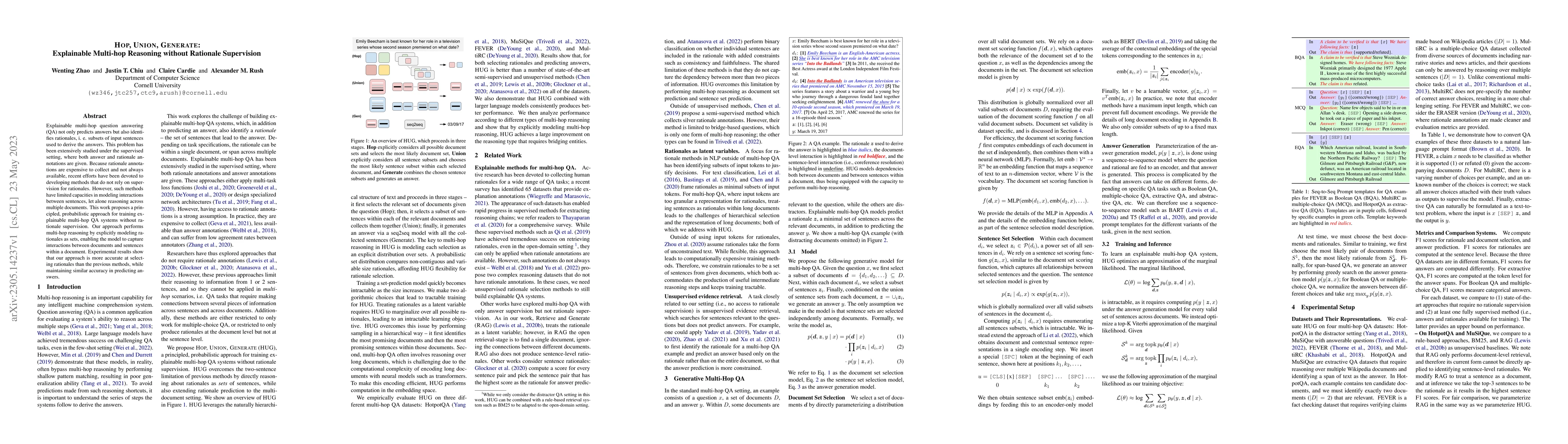 Thumbnail for HOP, UNION, GENERATE: Explainable Multi-hop Reasoning without Rationale
  Supervision