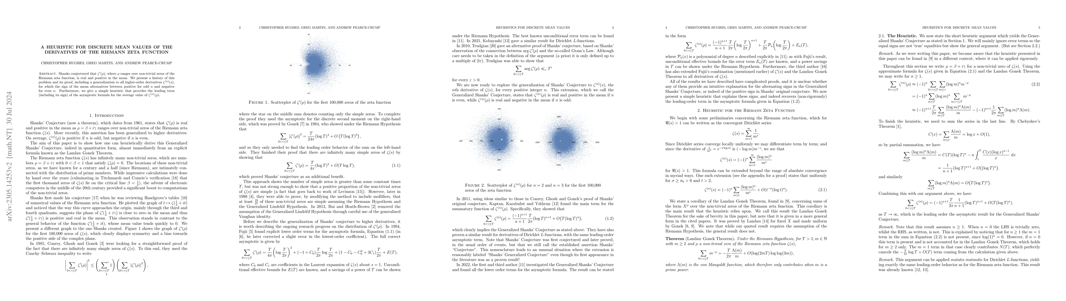 Thumbnail for A heuristic for discrete mean values of the derivative of the Riemann
  zeta function