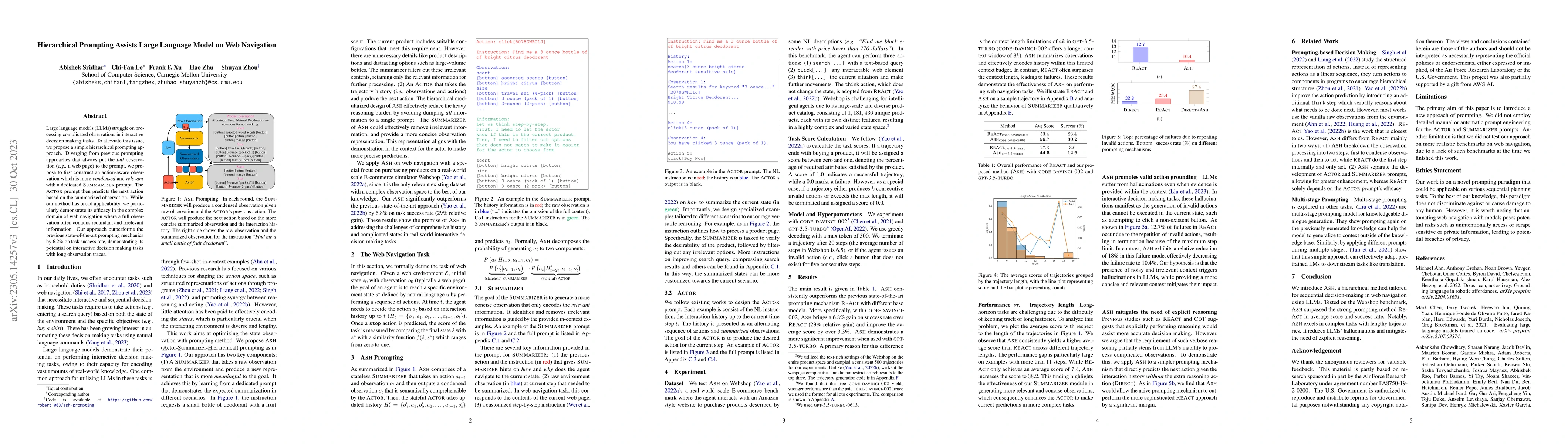 Thumbnail for Hierarchical Prompting Assists Large Language Model on Web Navigation