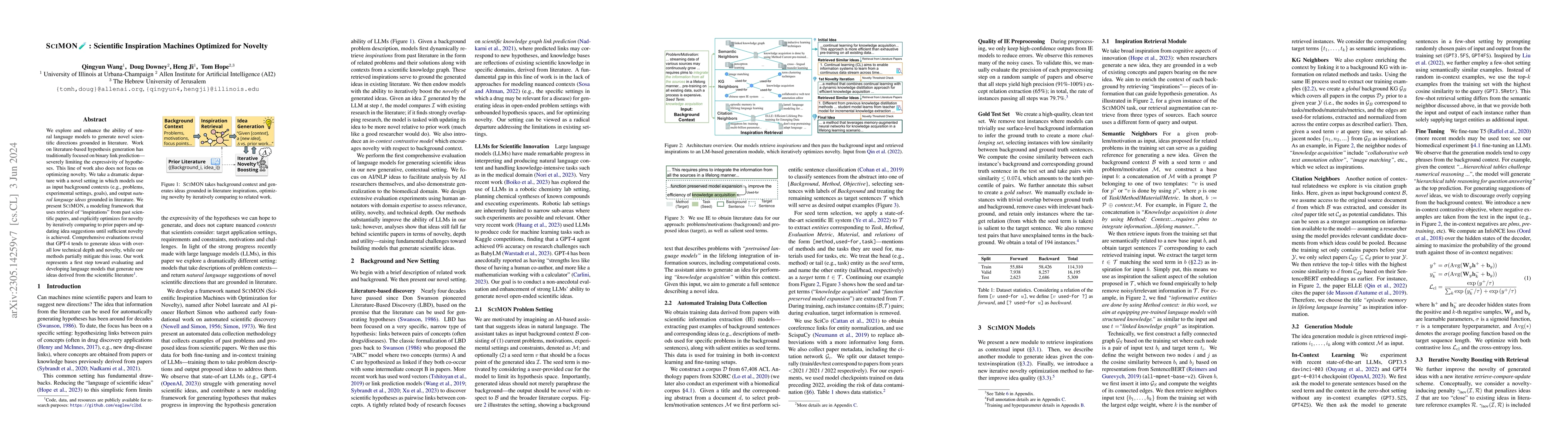Thumbnail for SciMON: Scientific Inspiration Machines Optimized for Novelty