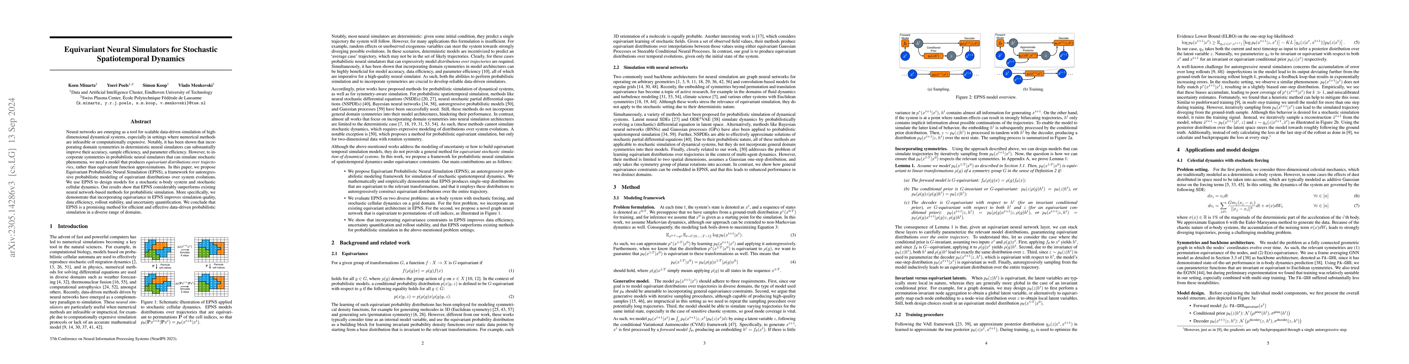 Thumbnail for Equivariant Neural Simulators for Stochastic Spatiotemporal Dynamics