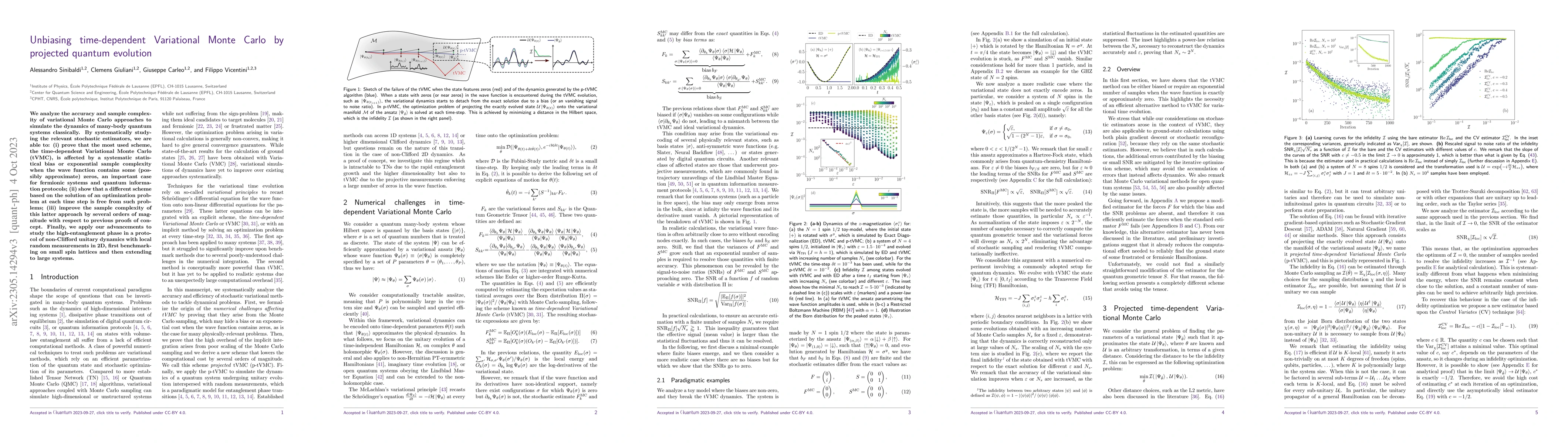 Thumbnail for Unbiasing time-dependent Variational Monte Carlo by projected quantum
  evolution