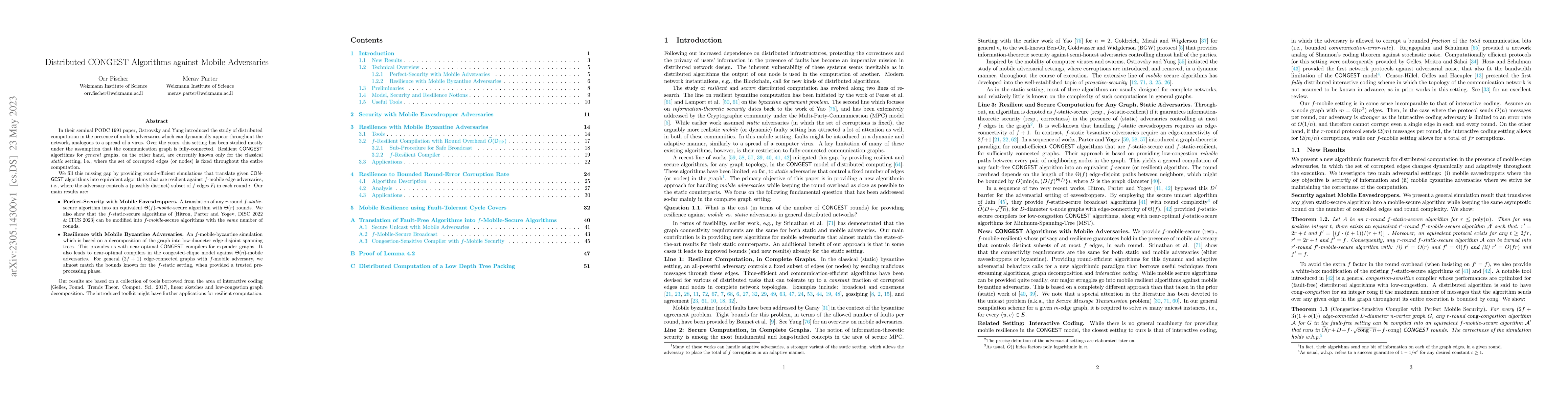 Thumbnail for Distributed CONGEST Algorithms against Mobile Adversaries