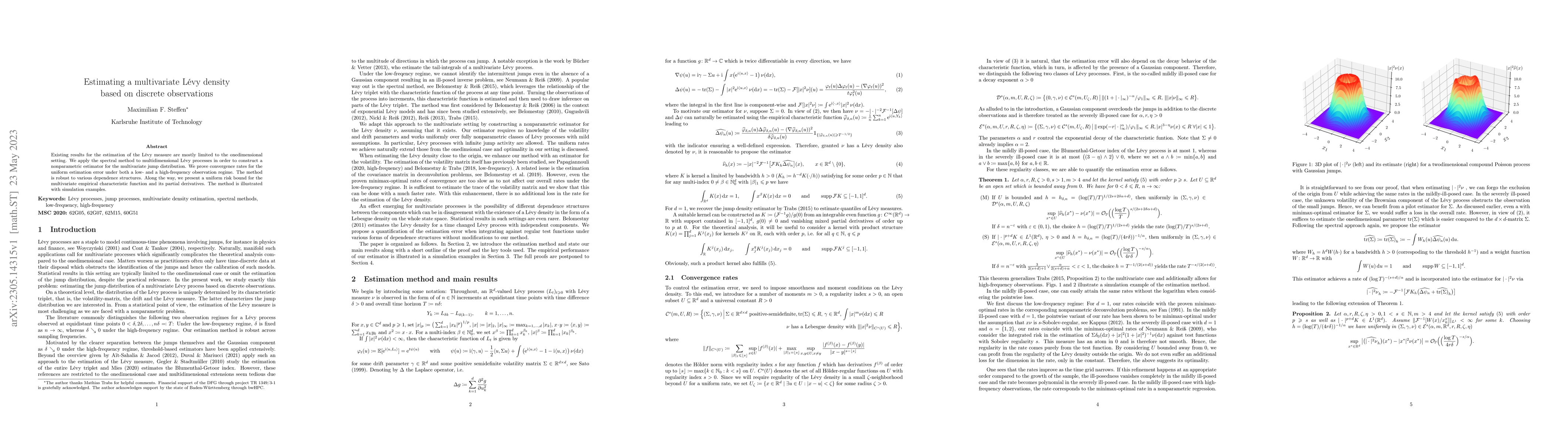 Thumbnail for Estimating a multivariate L\'evy density based on discrete observations
