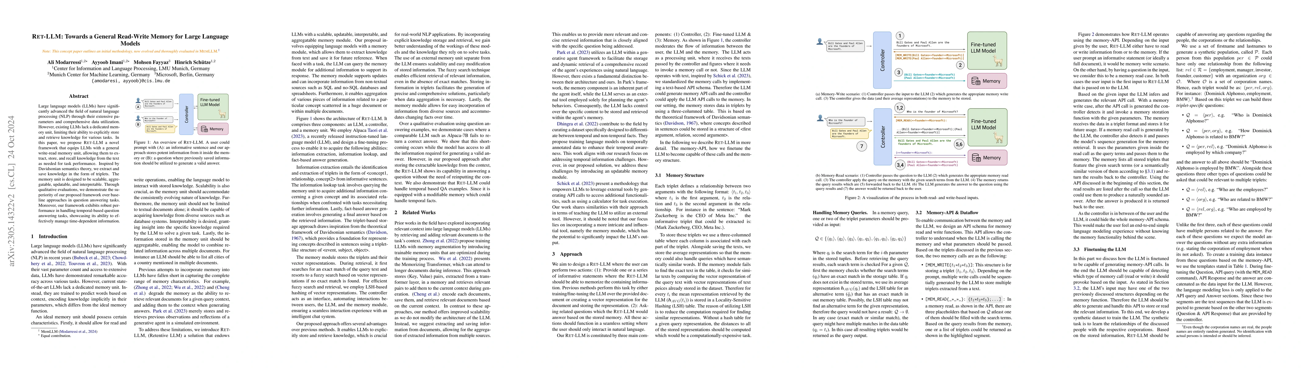Thumbnail for RET-LLM: Towards a General Read-Write Memory for Large Language Models