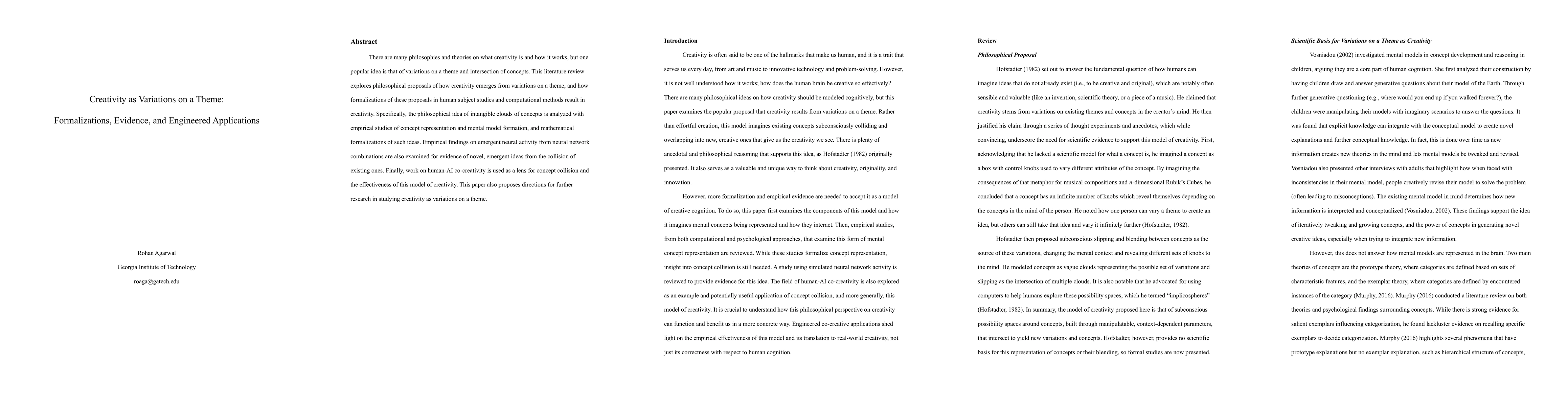 Thumbnail for Creativity as Variations on a Theme: Formalizations, Evidence, and
  Engineered Applications