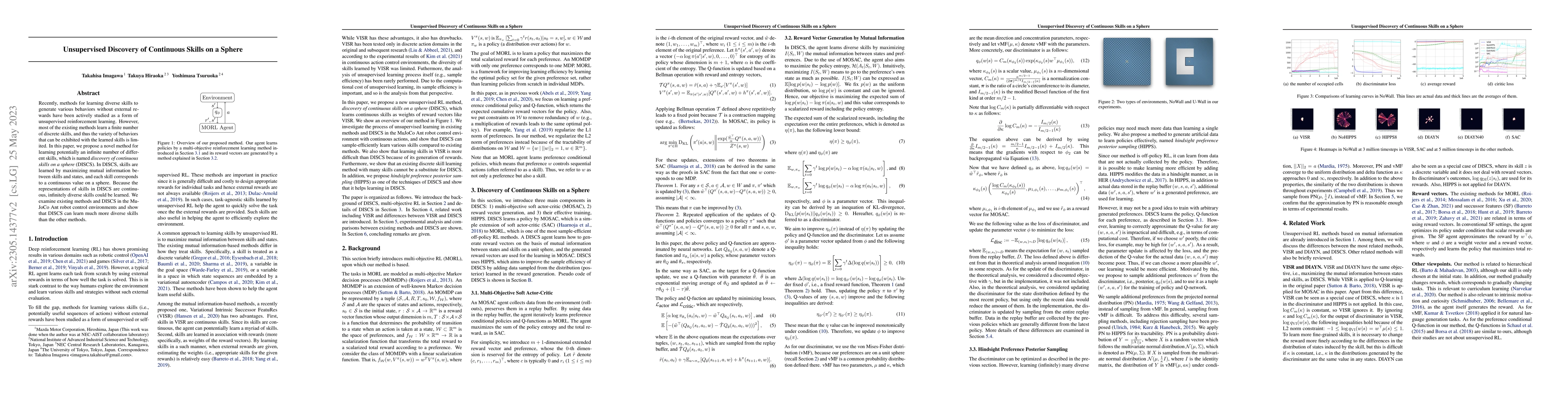 Thumbnail for Unsupervised Discovery of Continuous Skills on a Sphere