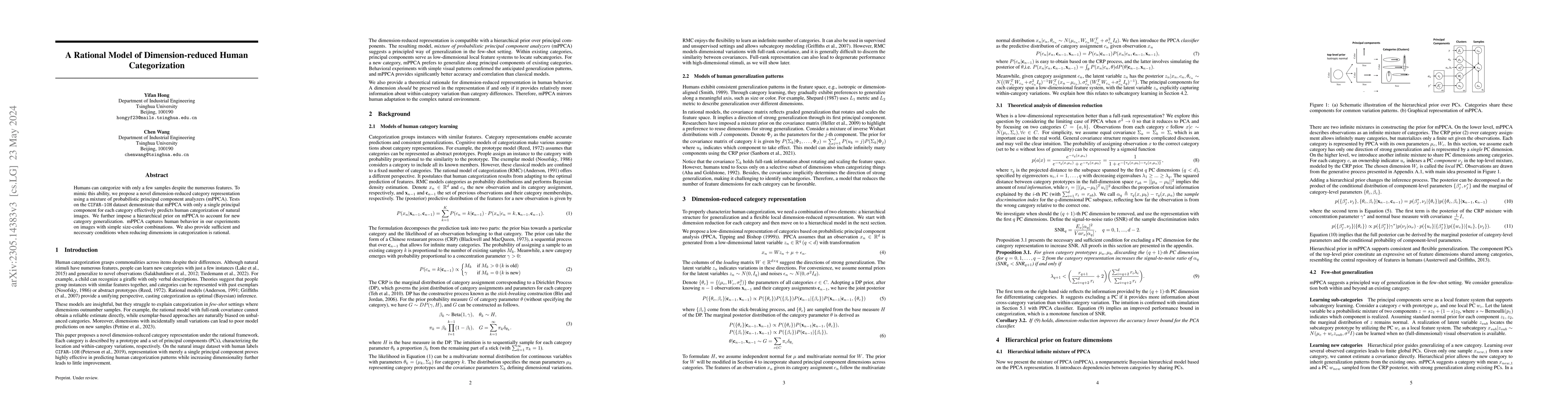 Thumbnail for A Rational Model of Dimension-reduced Human Categorization