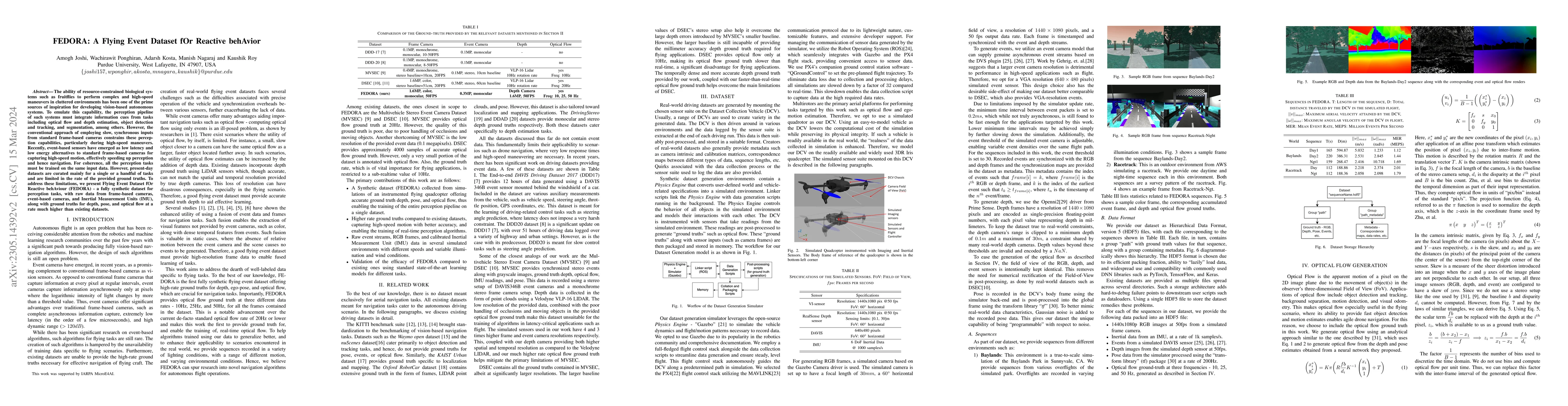 Thumbnail for FEDORA: Flying Event Dataset fOr Reactive behAvior