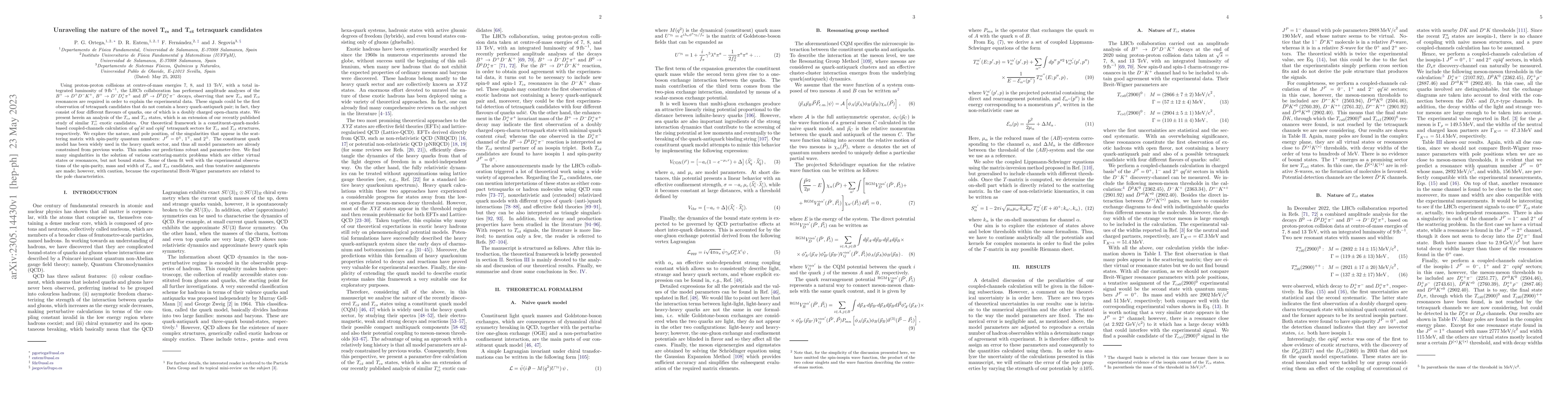Thumbnail for Unraveling the nature of the novel $\mathbf{T_{cs}}$ and
  $\mathbf{T_{c\bar s}}$ tetraquark candidates