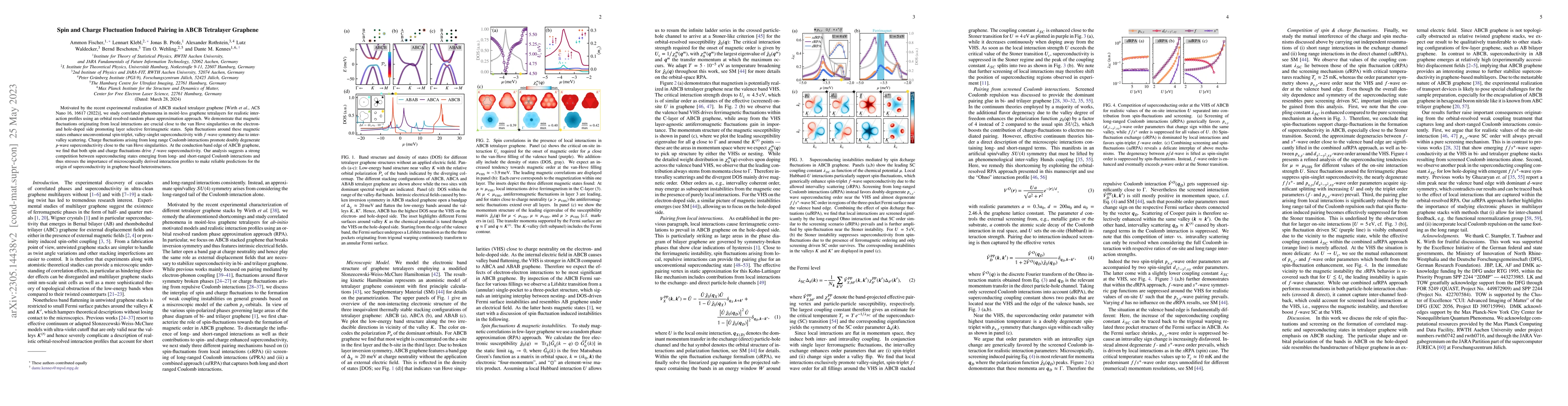 Thumbnail for Spin and Charge Fluctuation Induced Pairing in ABCB Tetralayer Graphene