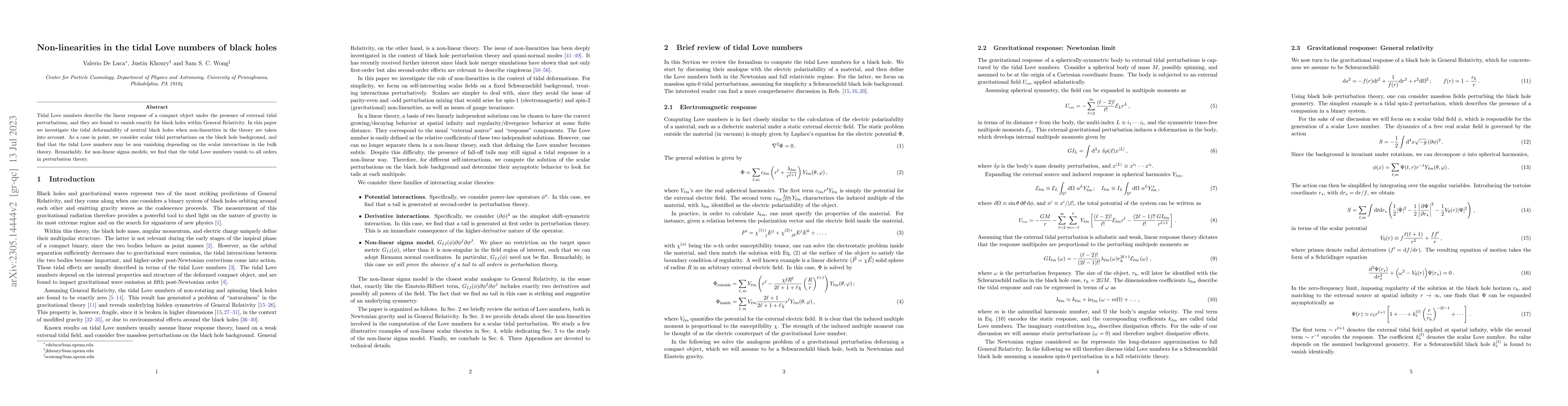 Thumbnail for Non-linearities in the tidal Love numbers of black holes