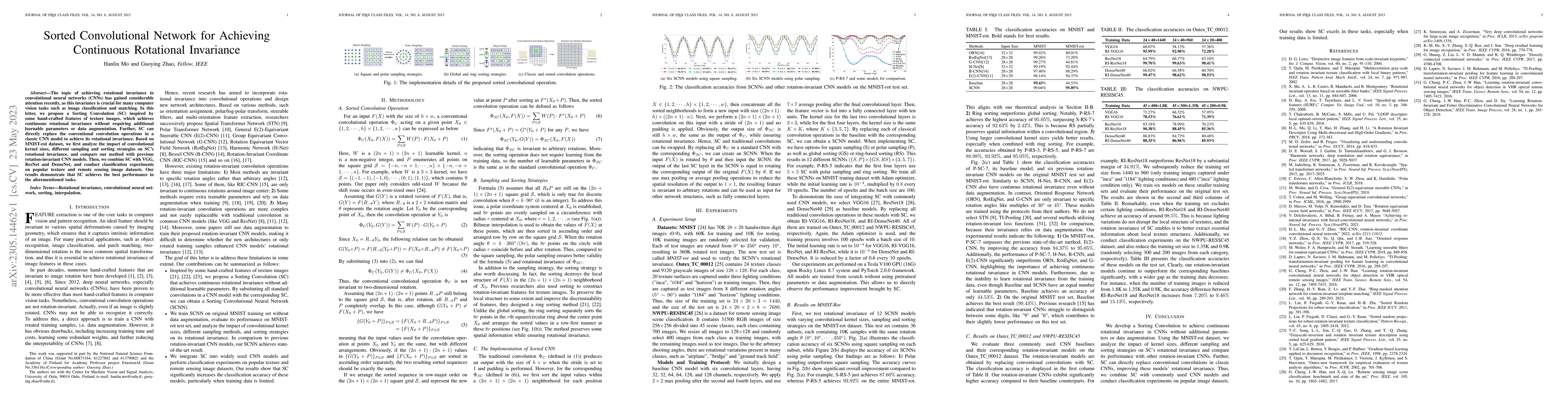 Thumbnail for Sorted Convolutional Network for Achieving Continuous Rotational
  Invariance