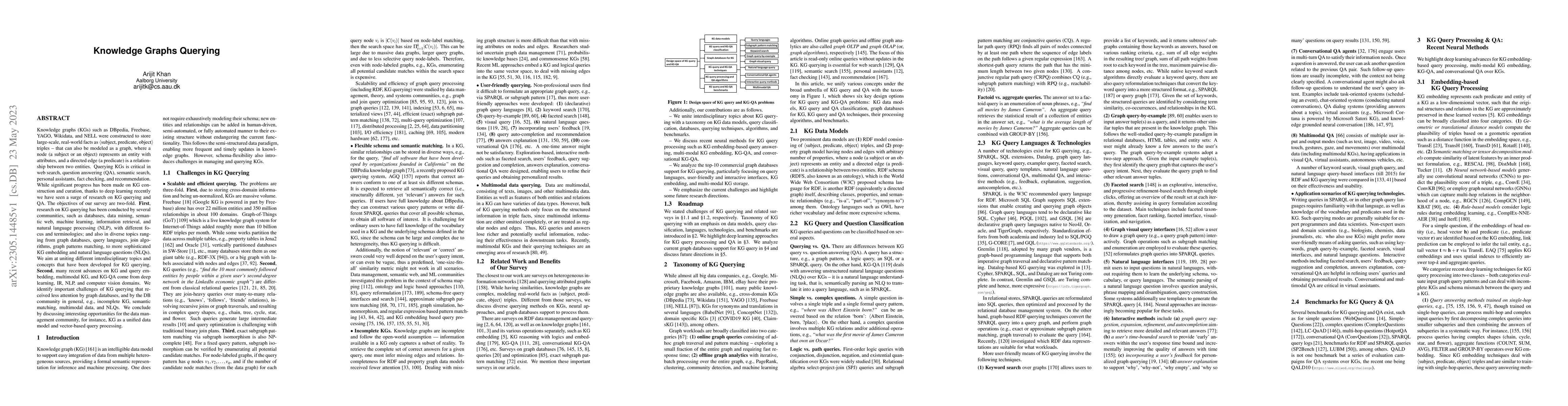 Thumbnail for Knowledge Graphs Querying