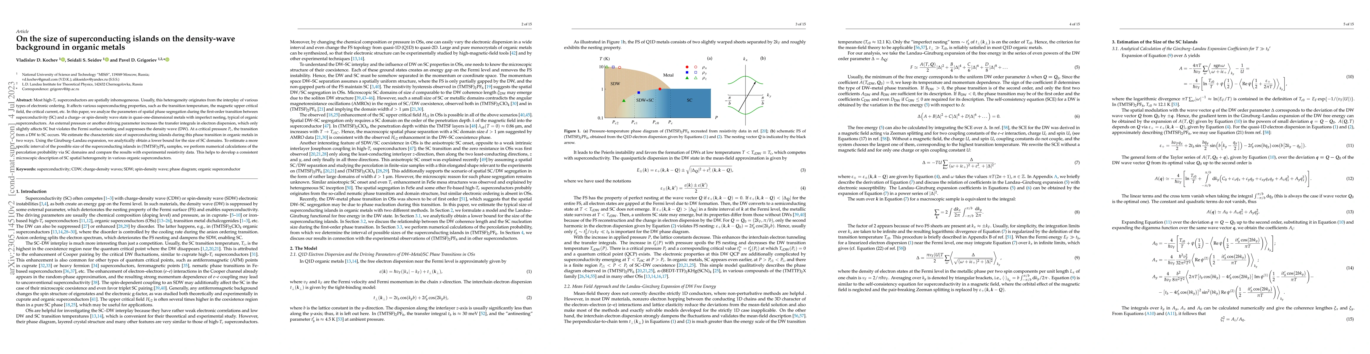 Thumbnail for On the size of superconducting islands on the density-wave background in
  organic metals