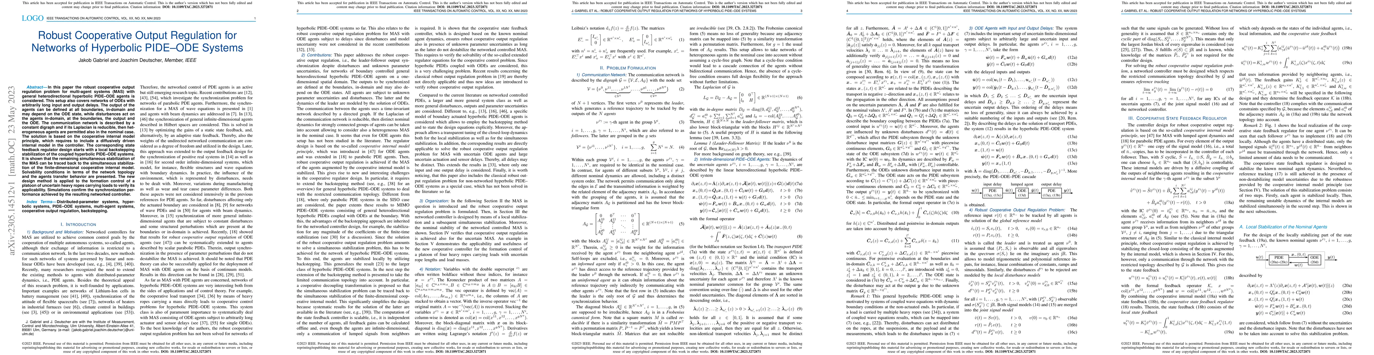 Thumbnail for Robust Cooperative Output Regulation for Networks of Hyperbolic PIDE-ODE
  Systems