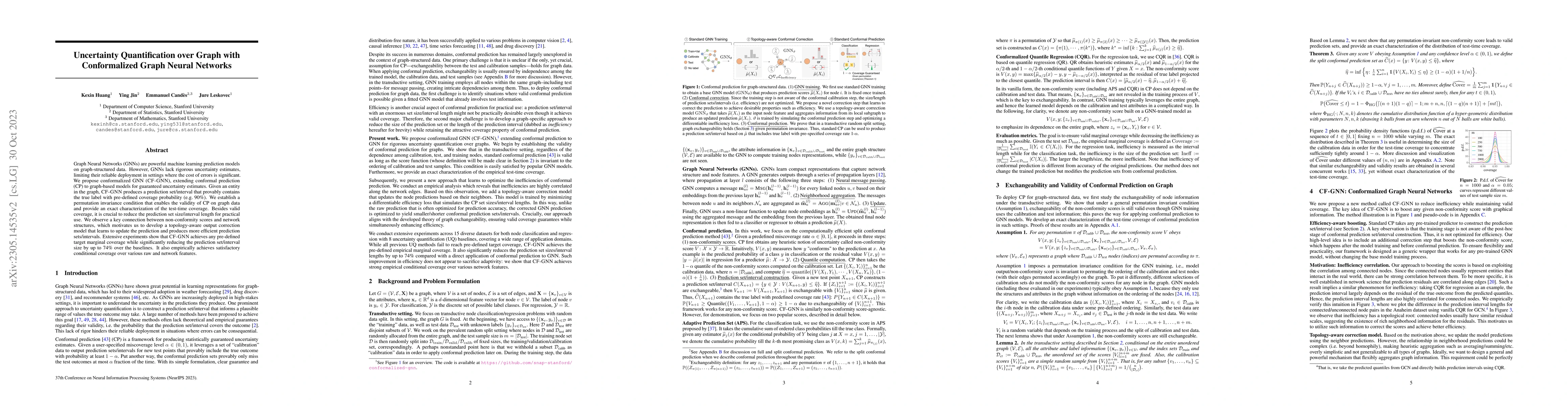 Thumbnail for Uncertainty Quantification over Graph with Conformalized Graph Neural
  Networks