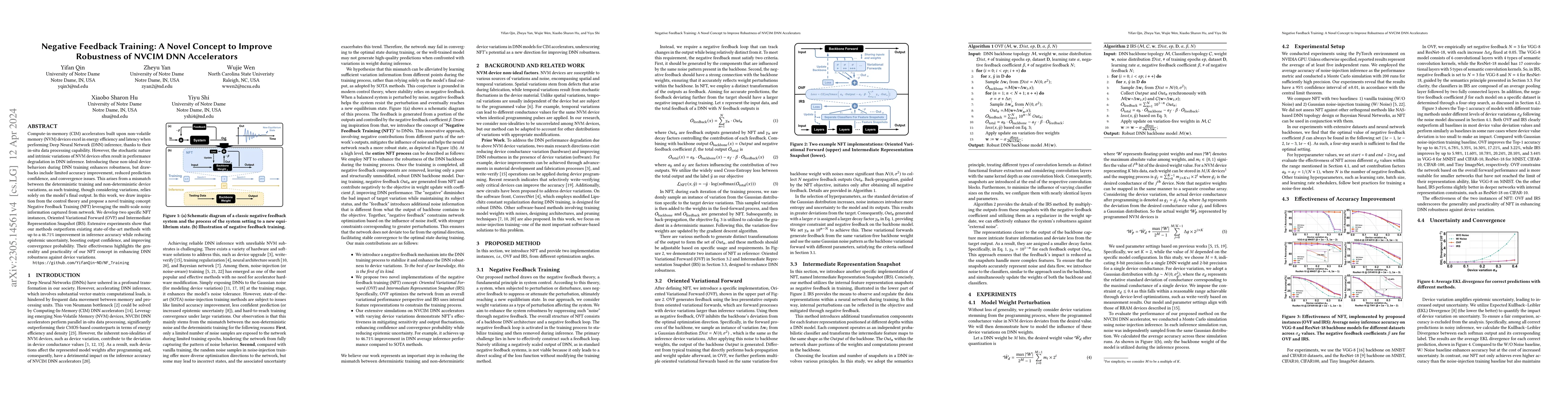 Thumbnail for Negative Feedback Training: A Novel Concept to Improve Robustness of
  NVCIM DNN Accelerators