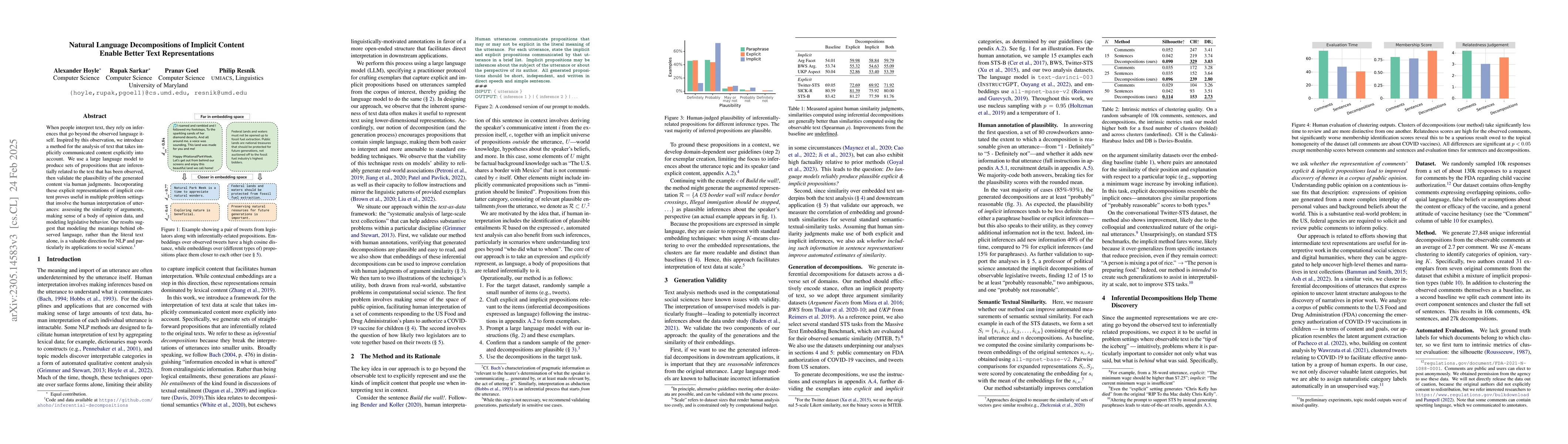 Thumbnail for Natural Language Decompositions of Implicit Content Enable Better Text
  Representations