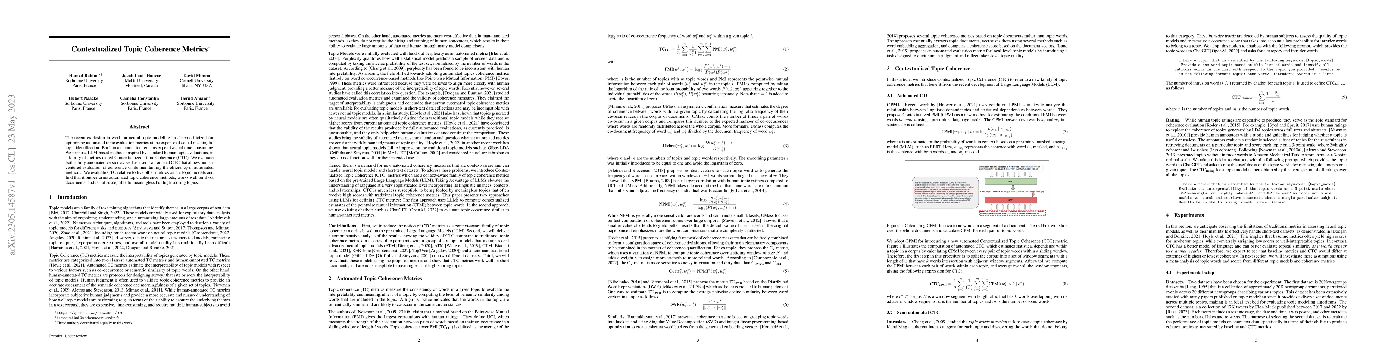Thumbnail for Contextualized Topic Coherence Metrics