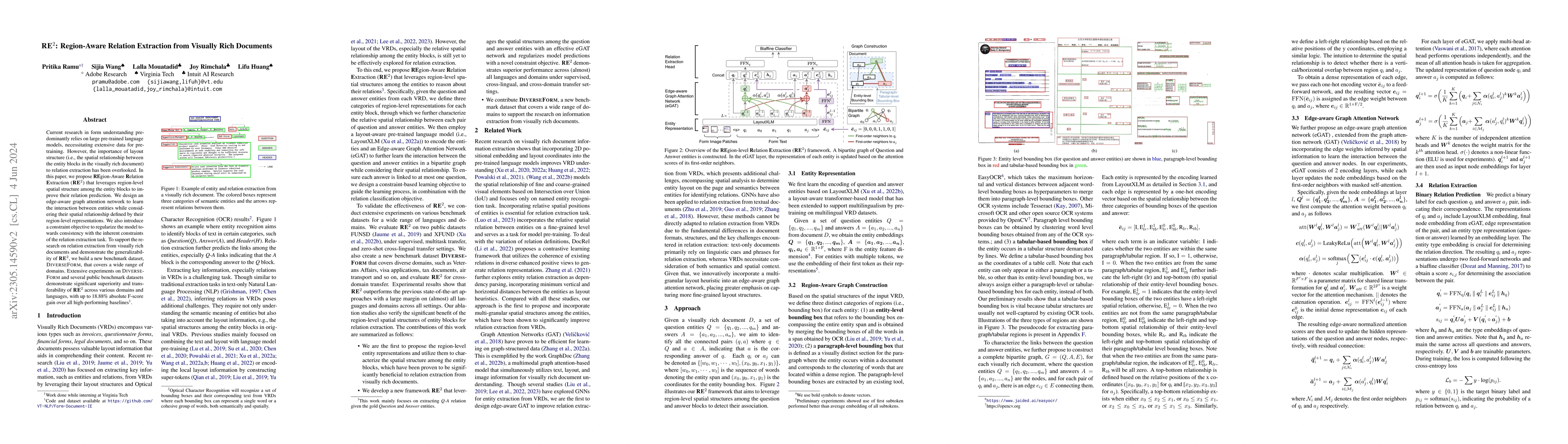 Thumbnail for RE$^2$: Region-Aware Relation Extraction from Visually Rich Documents