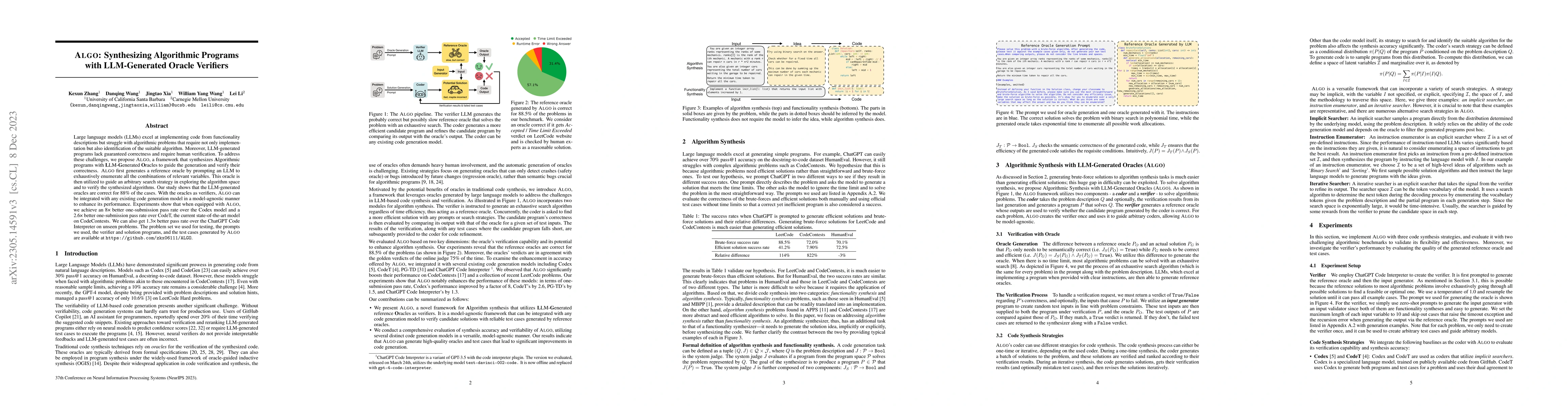 Thumbnail for ALGO: Synthesizing Algorithmic Programs with LLM-Generated Oracle
  Verifiers