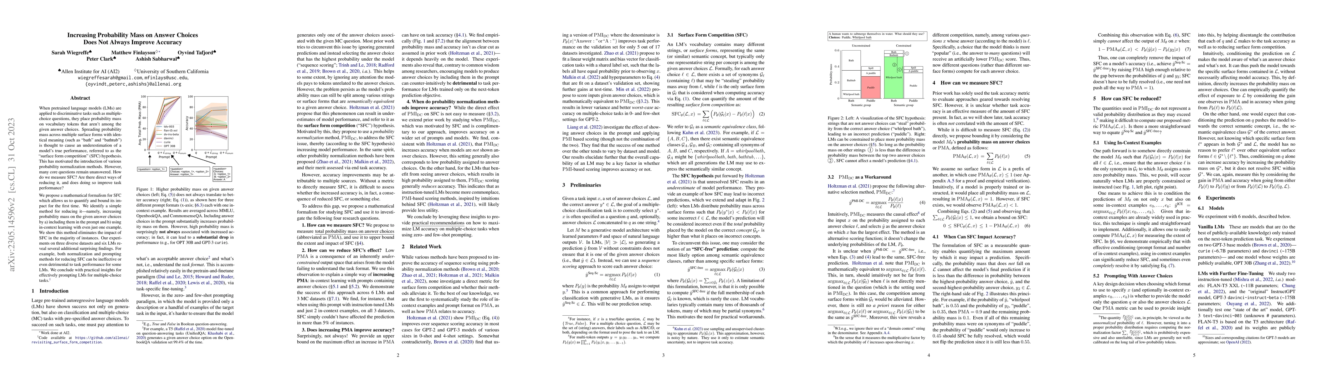 Thumbnail for Increasing Probability Mass on Answer Choices Does Not Always Improve
  Accuracy