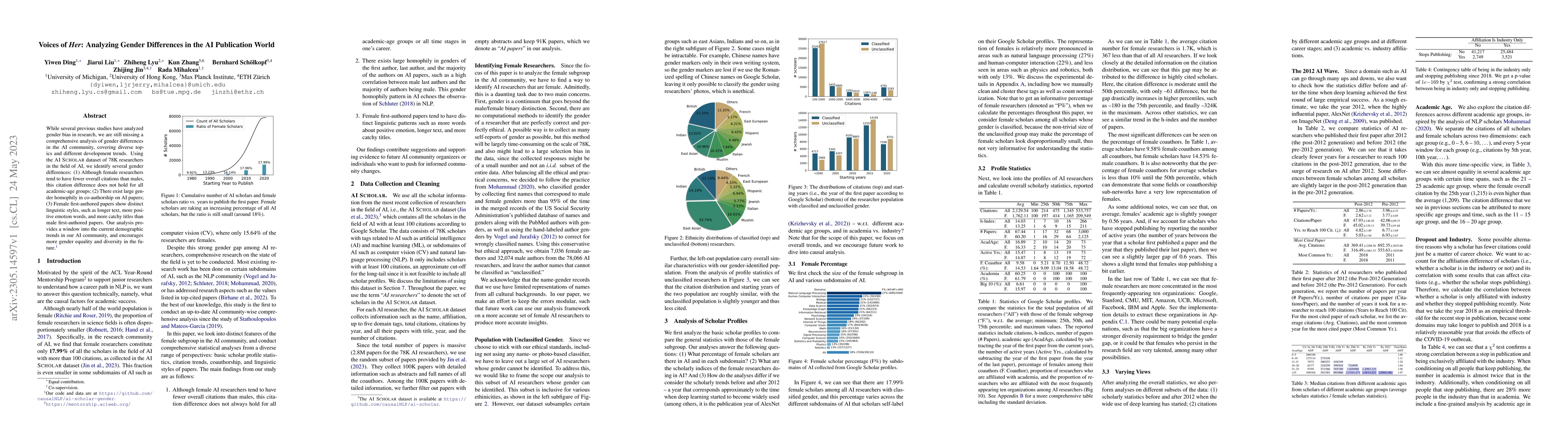 Thumbnail for Voices of Her: Analyzing Gender Differences in the AI Publication World