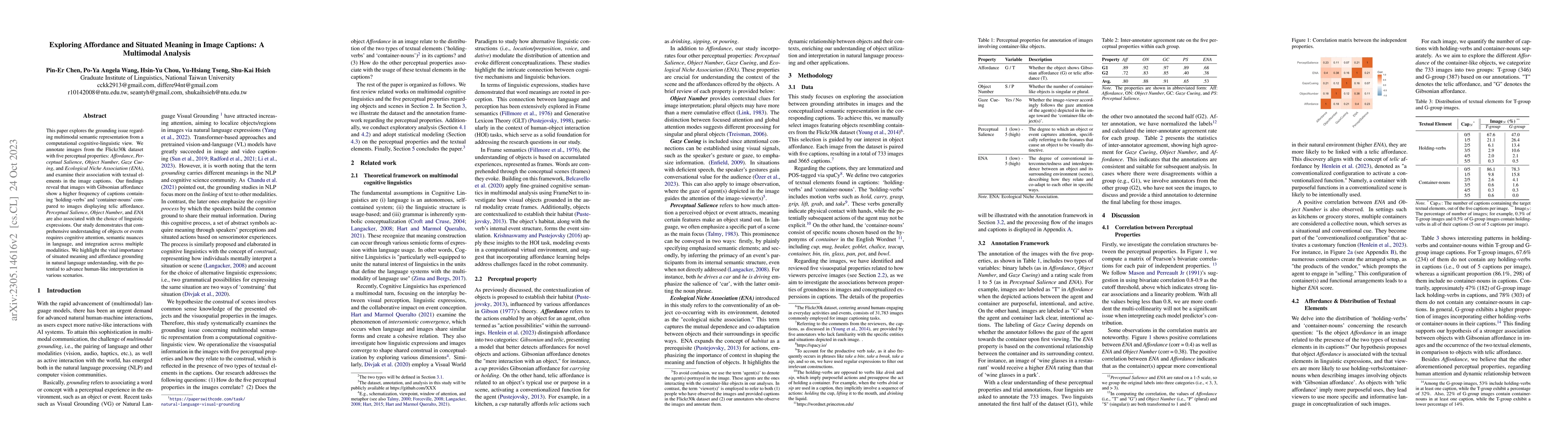 Thumbnail for Exploring Affordance and Situated Meaning in Image Captions: A
  Multimodal Analysis