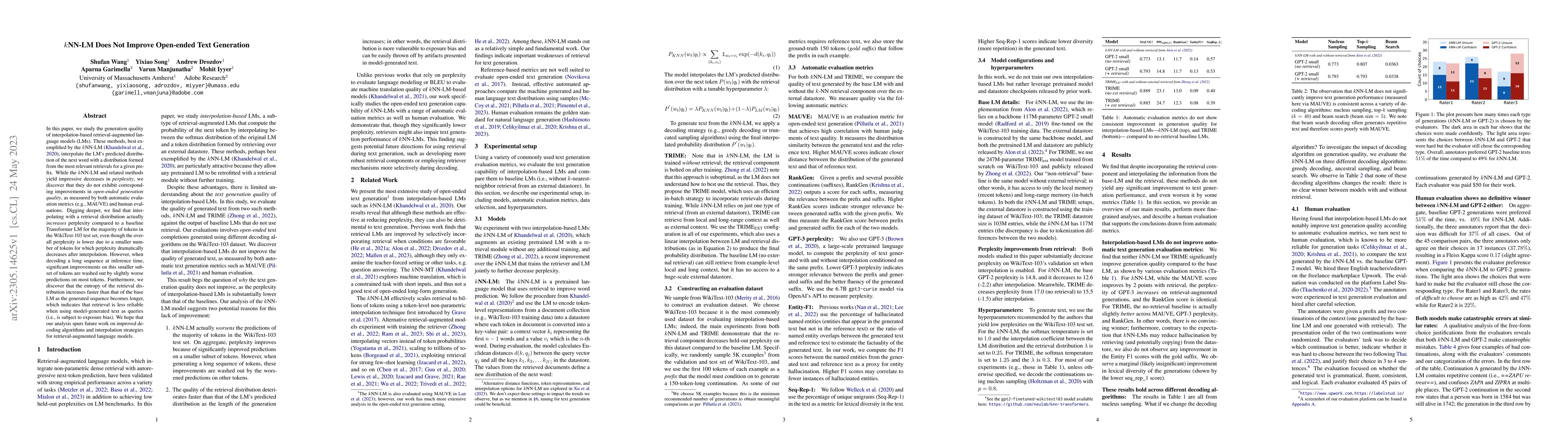 Thumbnail for KNN-LM Does Not Improve Open-ended Text Generation