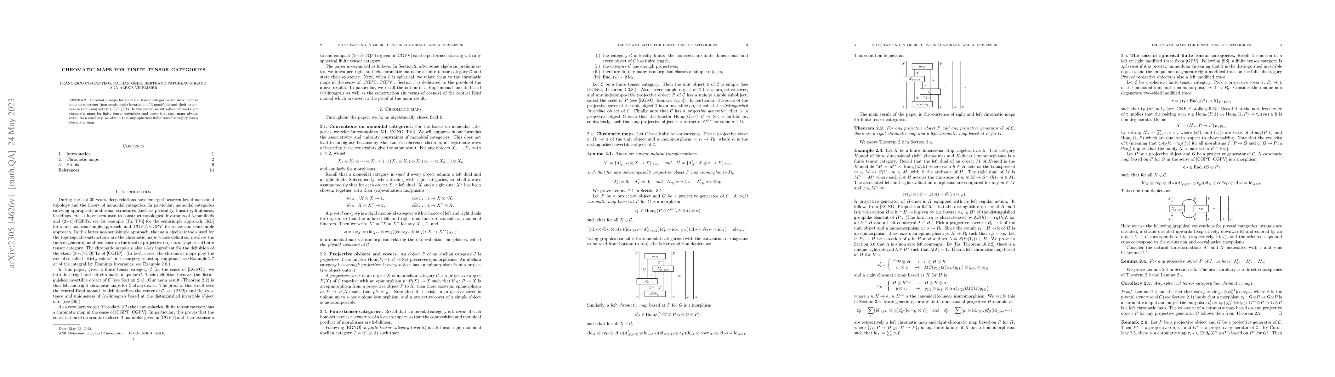 Thumbnail for Chromatic maps for finite tensor categories