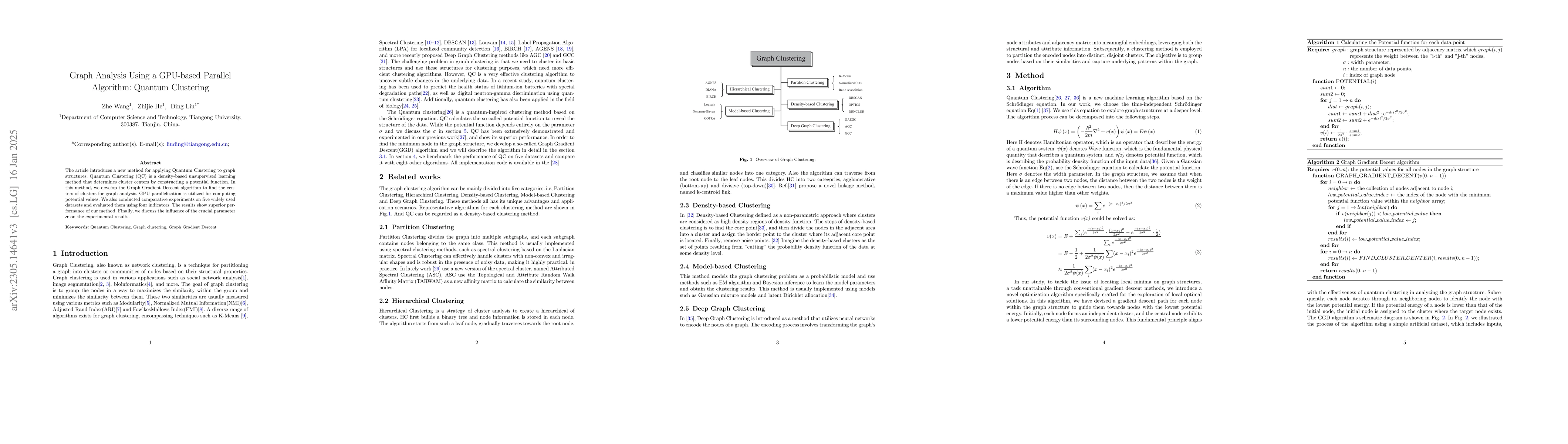 Thumbnail for Graph Analysis Using a GPU-based Parallel Algorithm: Quantum Clustering