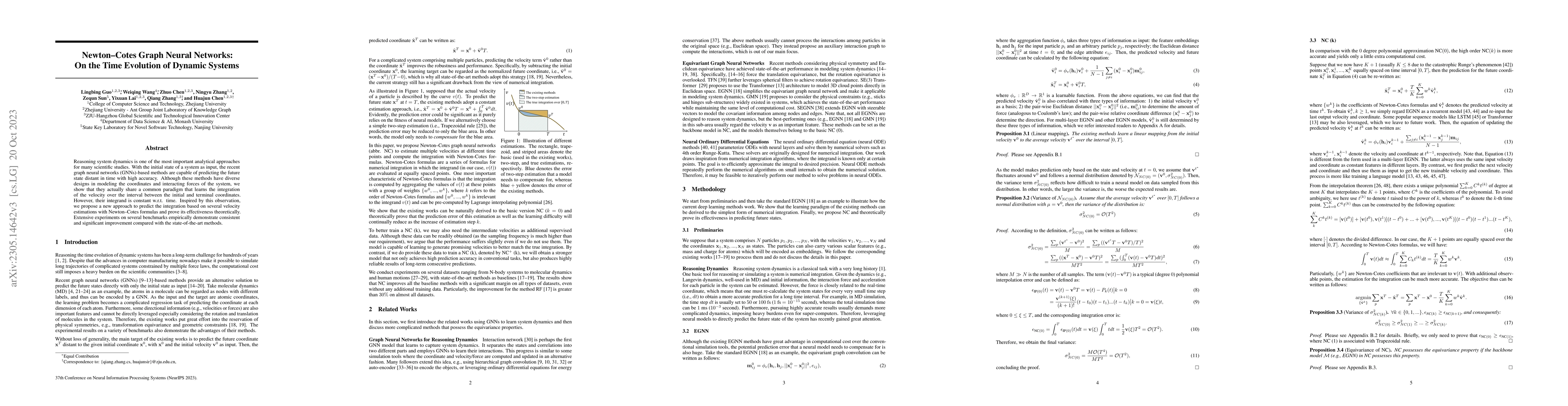 Thumbnail for Newton-Cotes Graph Neural Networks: On the Time Evolution of Dynamic
  Systems