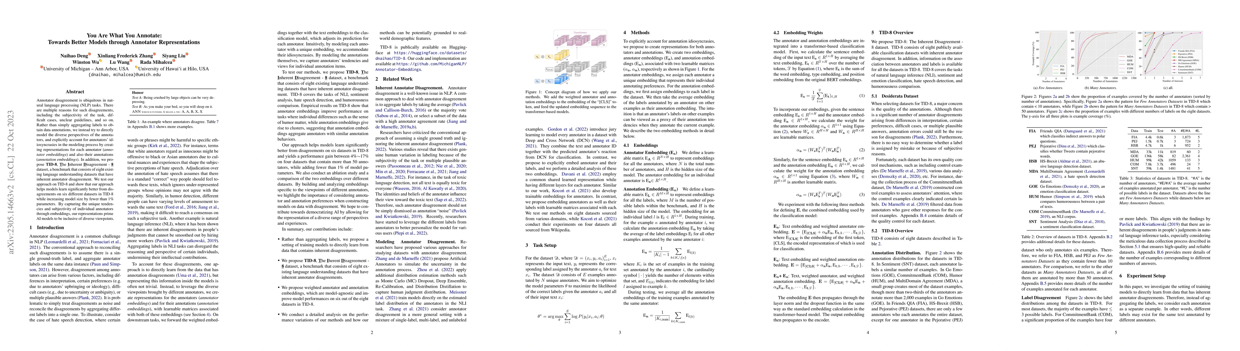 Thumbnail for You Are What You Annotate: Towards Better Models through Annotator
  Representations
