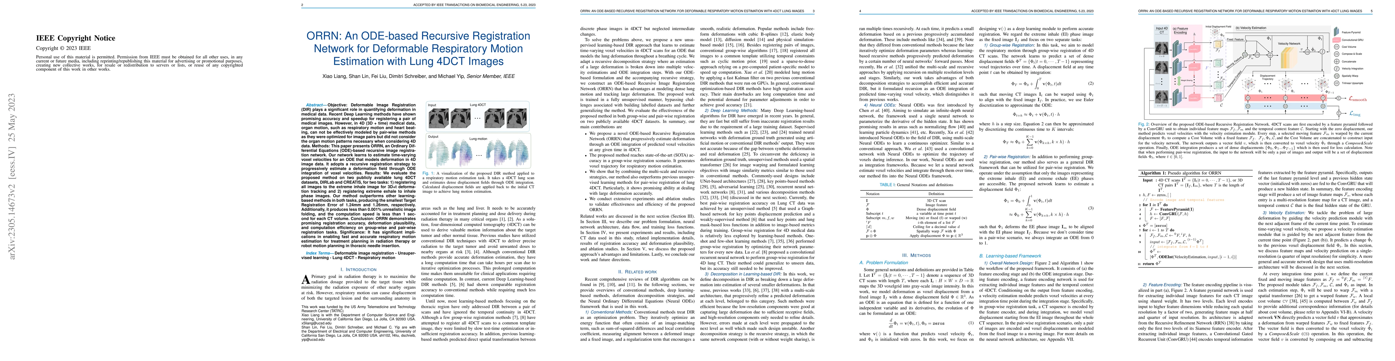 Thumbnail for ORRN: An ODE-based Recursive Registration Network for Deformable
  Respiratory Motion Estimation with Lung 4DCT Images