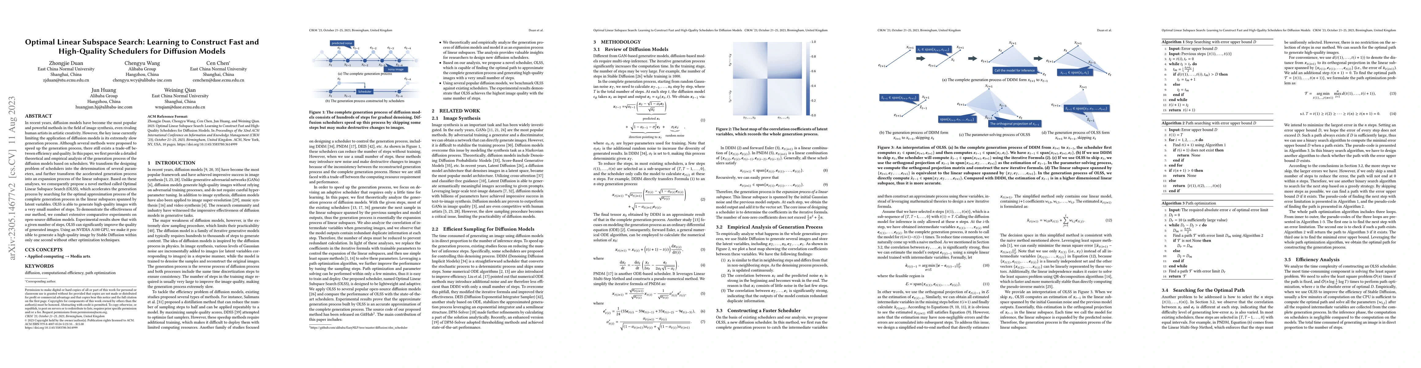 Thumbnail for Optimal Linear Subspace Search: Learning to Construct Fast and
  High-Quality Schedulers for Diffusion Models