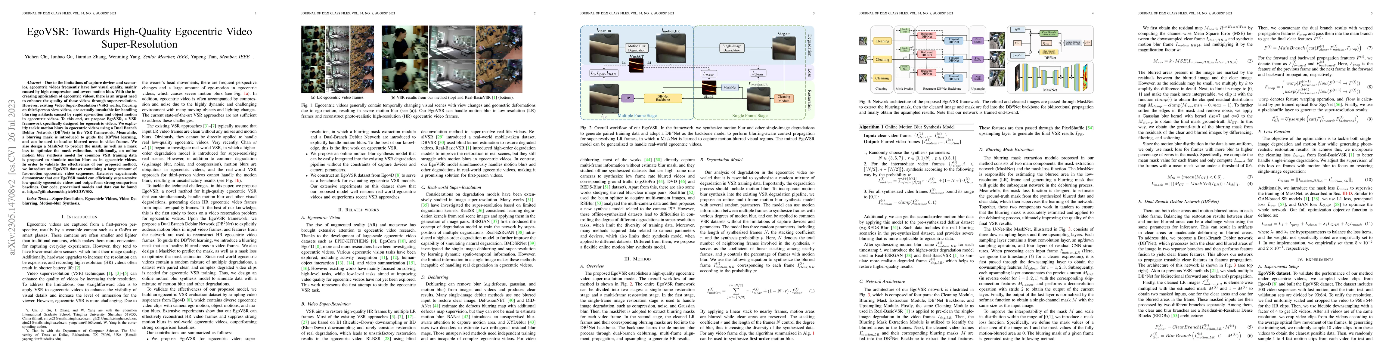 Thumbnail for EgoVSR: Towards High-Quality Egocentric Video Super-Resolution