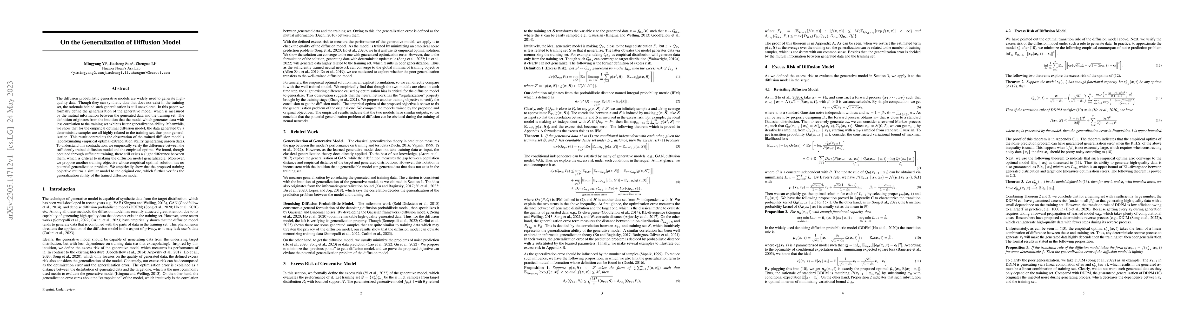 Thumbnail for On the Generalization of Diffusion Model