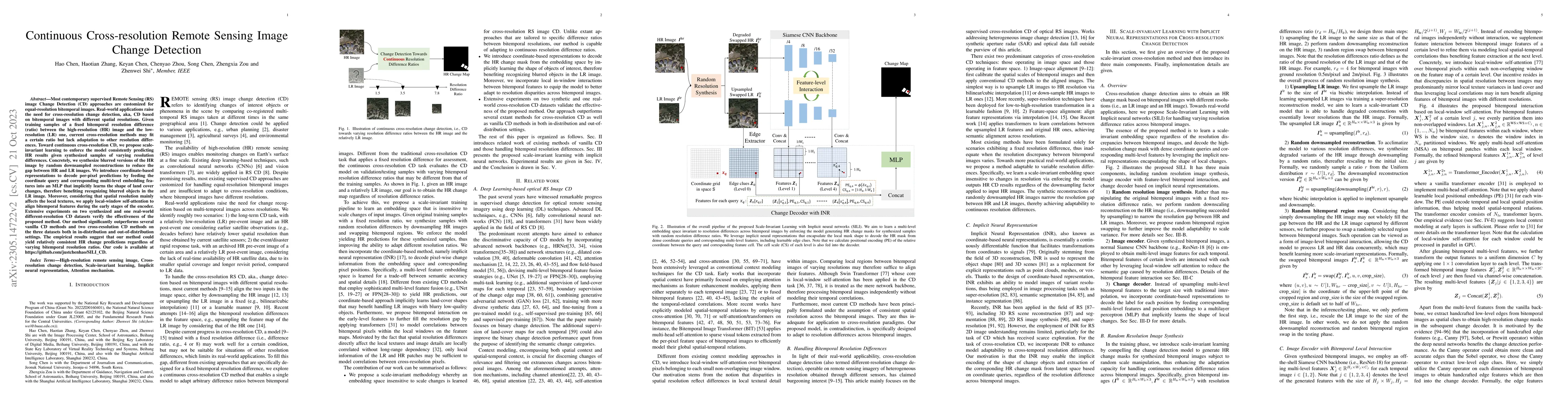 Thumbnail for Continuous Cross-resolution Remote Sensing Image Change Detection